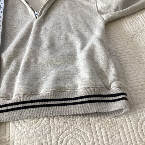 NWT Abercrombie & Fitch Gray  Quarter Zip Pullover Sweatshirt Womens Size S - Picture 9 of 12